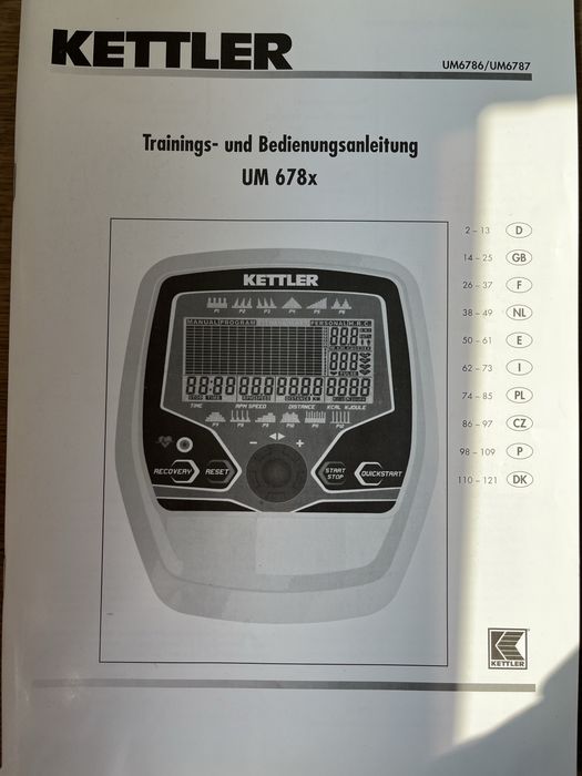 Orbitrek magnetyczny Kettler Axos Cross P (model UM6786 / UM6787) + Instrukcja PL – Stan BDB