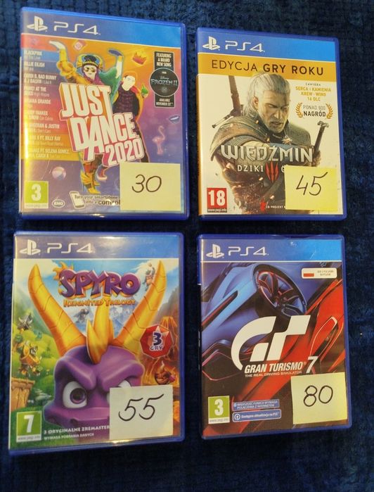 Gry na konsolę PS4 PS5 cyberpunk wiedźmin Spyro Medievil  god of war