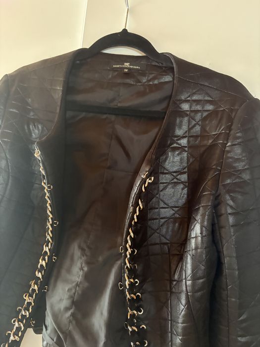 Kurtka pikowana ramoneska s 36 elisabetta franchi