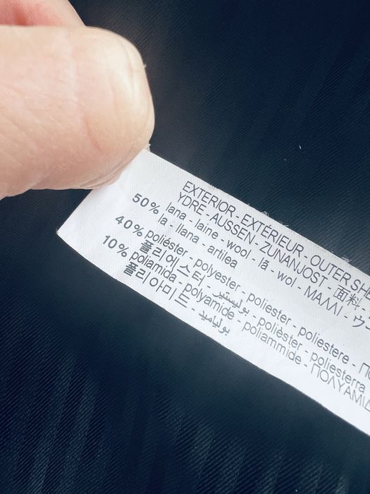 Zara wełniany czarny płaszcz damski L 40 prosty dyplomatka