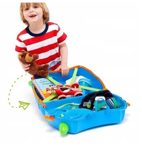 Walizka dla dzieci jeżdżąca niebieska - Terrance 18L NOWA