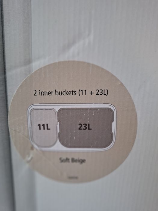 Kosz brabantia kremowy 2 komory