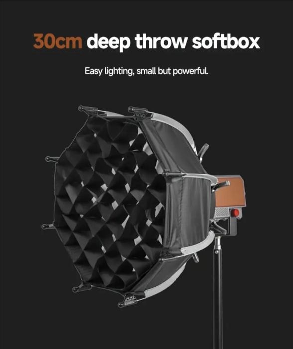 Софтбокс 30см Mini Bowens зі швидким кріпленням + соти