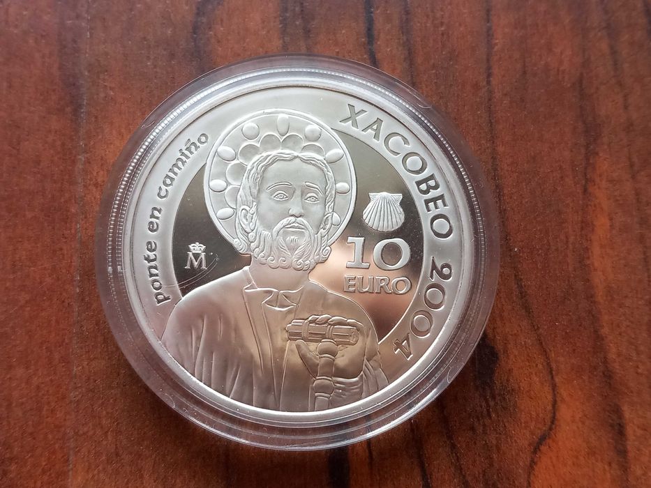 Moeda 10€ Santiago de Compostela Xacobeo 2004 Espanha