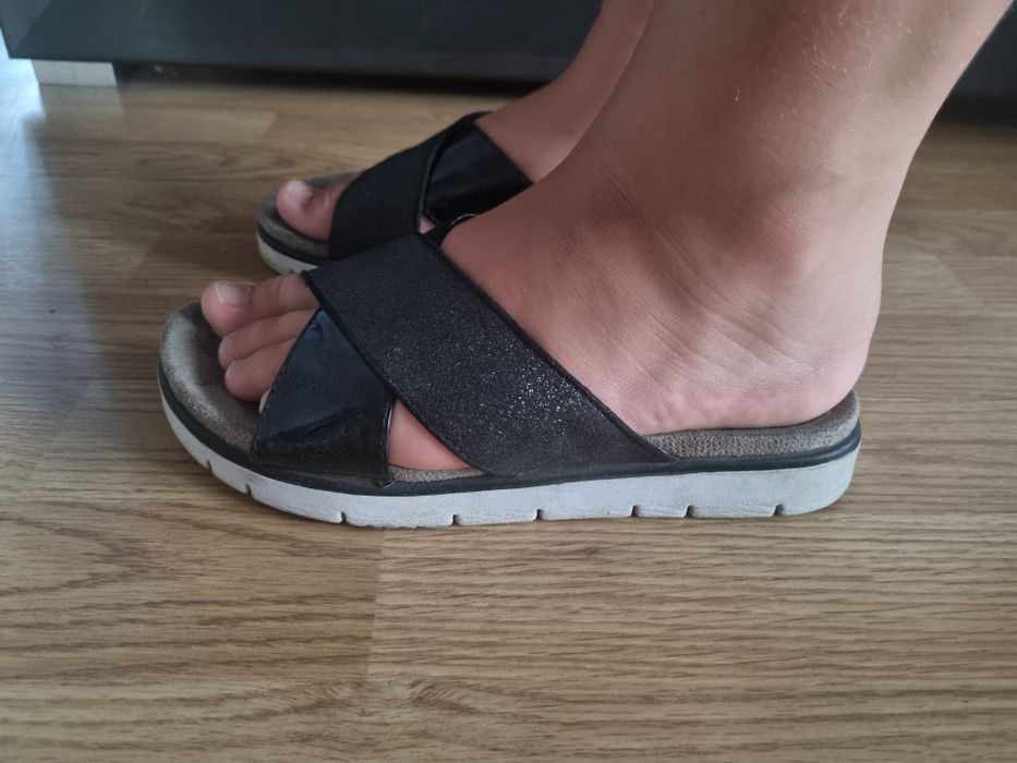 Jana klapki damskie czarne rozm. 38 lato