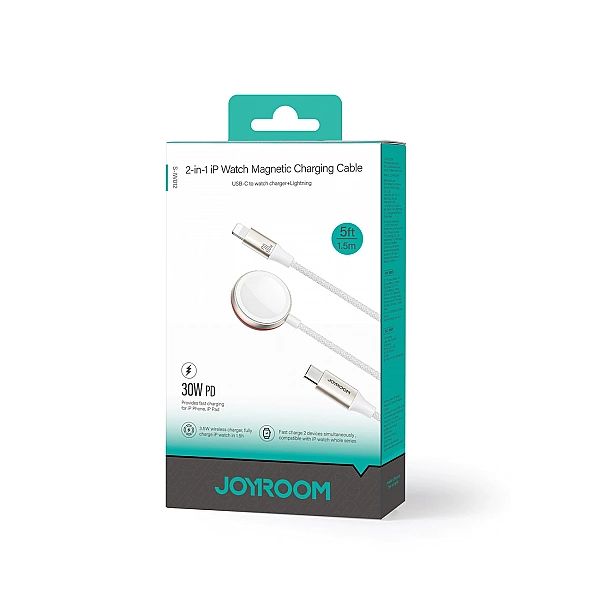 Joyroom 2 w 1 kabel lightning i ładowarka indukcyjna do Apple Watch 1.