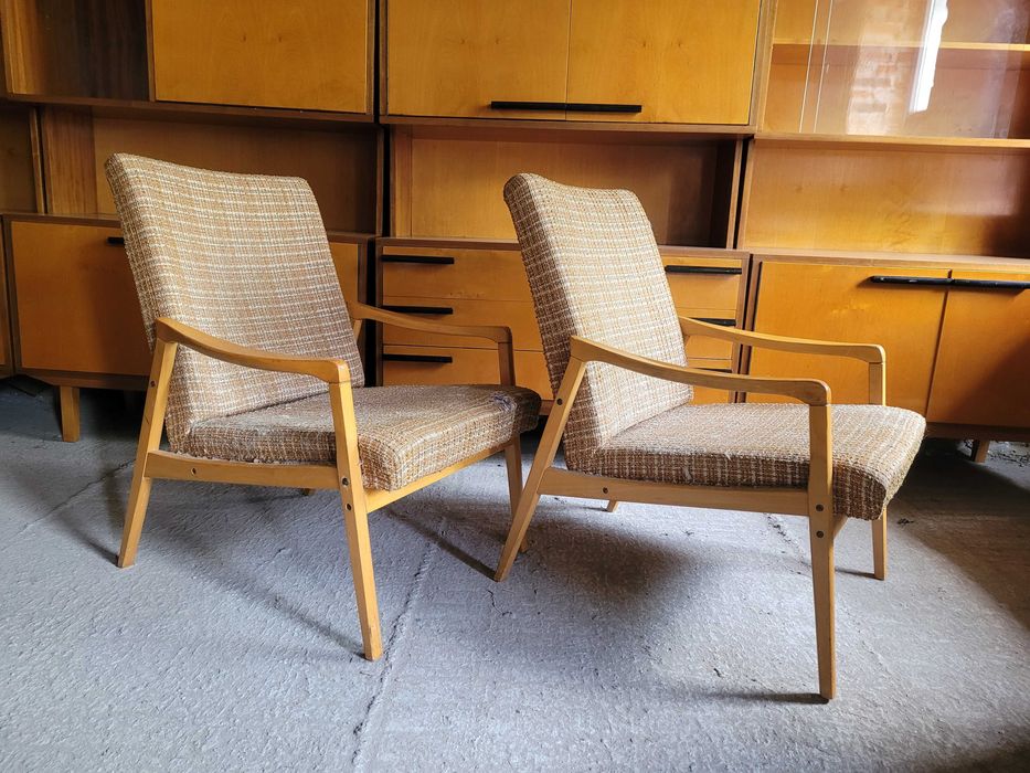Fotele fotel Jiri Jiroutek Czechoslowacja lata 60 vintage prl