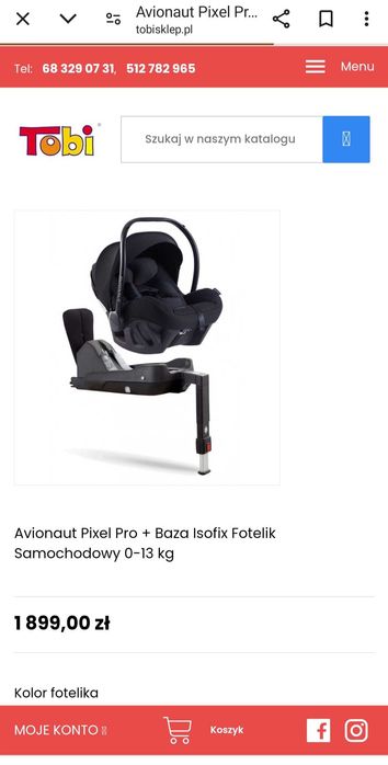 Fotelik dziecięcy z baza isofix