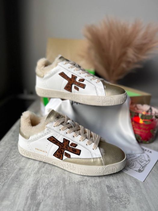 Кеди з хутром , преміата , premiata зимні . 38 р / 24.5 см