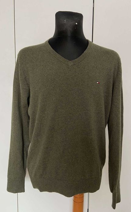 Tommy Hilfiger bawełna kaszmir męski sweter r. L