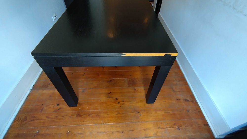 Mesa jantar extensível preta