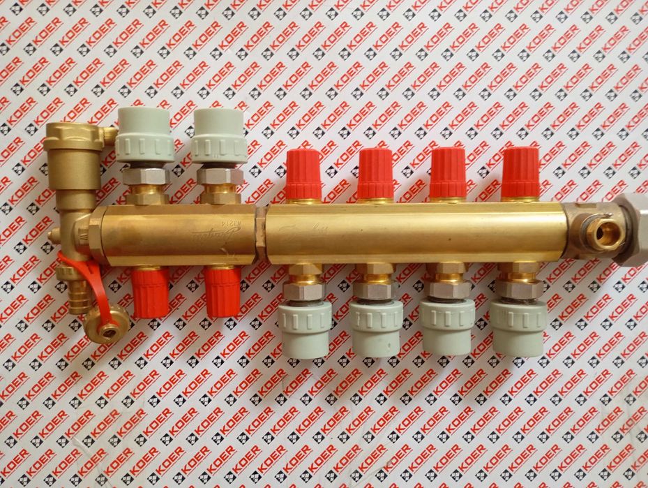 Колектор для теплої підлоги 4+4 Danfoss