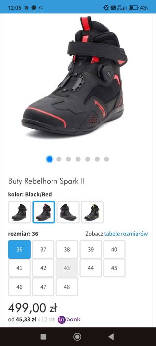 Buty motocyklowe Rebelhorn 40