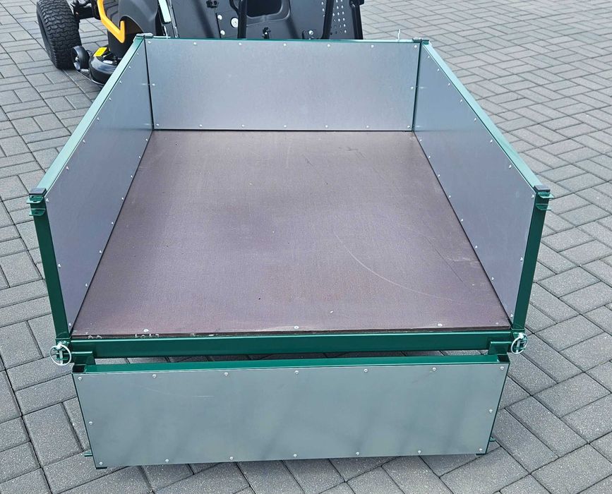 Przyczepa przyczepka do kosiarki traktorka quada ogrodowa wywrot mocna