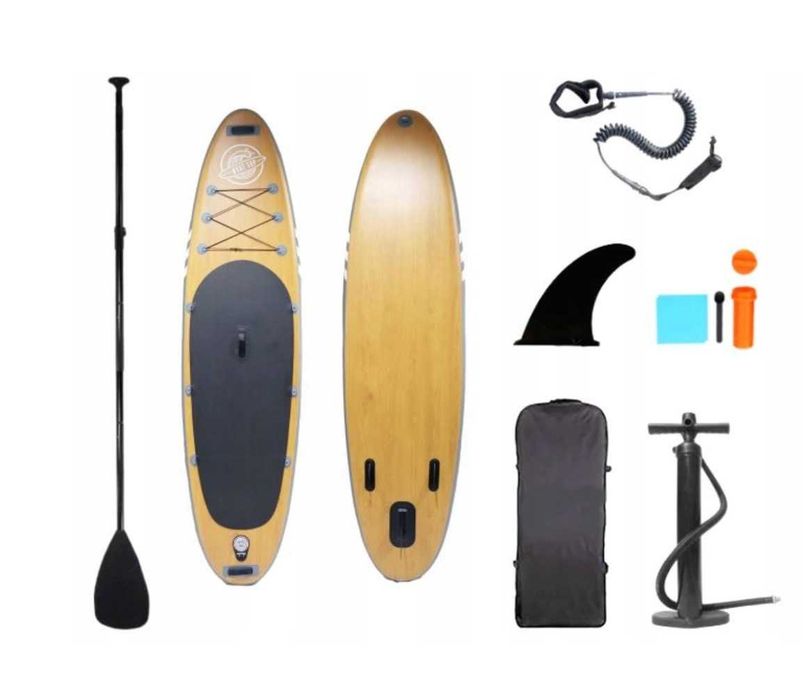Deska SUP SURF paddle pompowana 320x80x15 wiosło akcesoria ZESTAW XXL