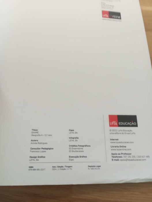 Exame Geografia 2025, Livro apoio escolar 11º ano, Leya