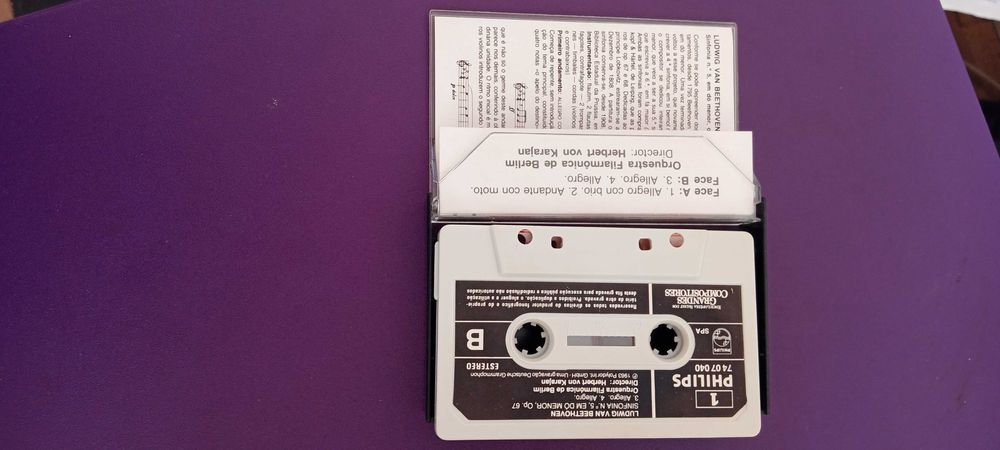 Cassete áudio Philips - Ludwig Van Beethoven Sinf 5 em dó menor, Op 67