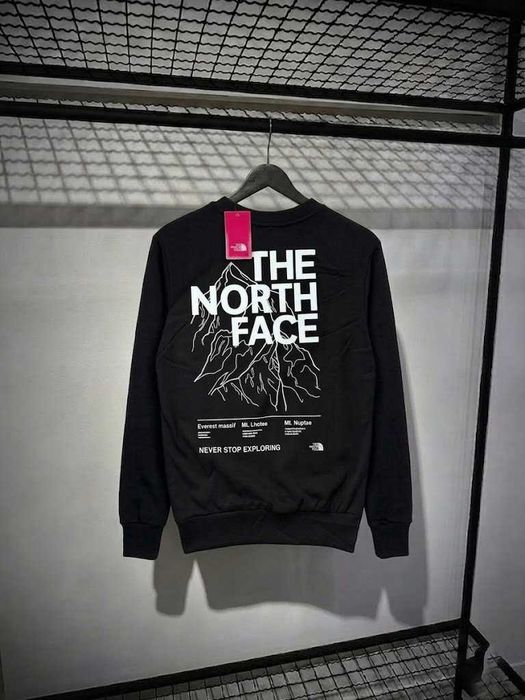 Черный Свитшот THE NORTH FACE Mountains // Толстовка Чорна TNF Горы