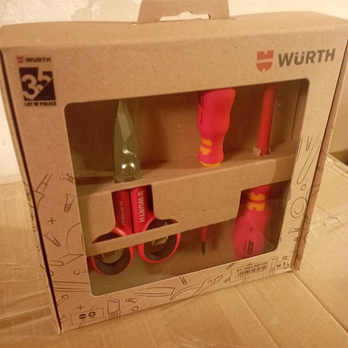 Zestaw Wurth nożyczki i wkrętaki.