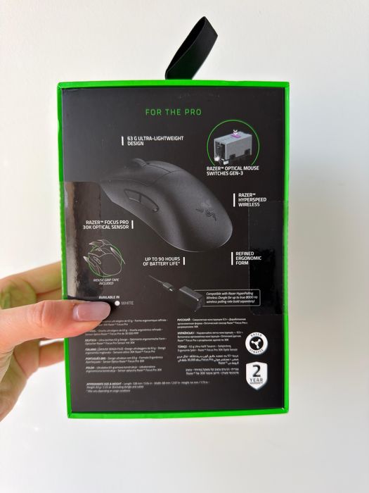 Myszka RAZER DEATHADDER V3 PRO czarna bezprzewodowa