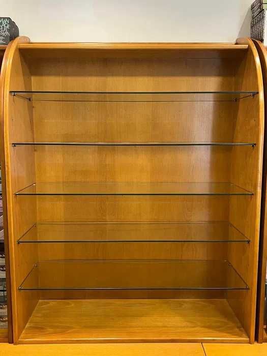 Conjunto de Estantes de madeira maciça (3 unidades) + estante de canto