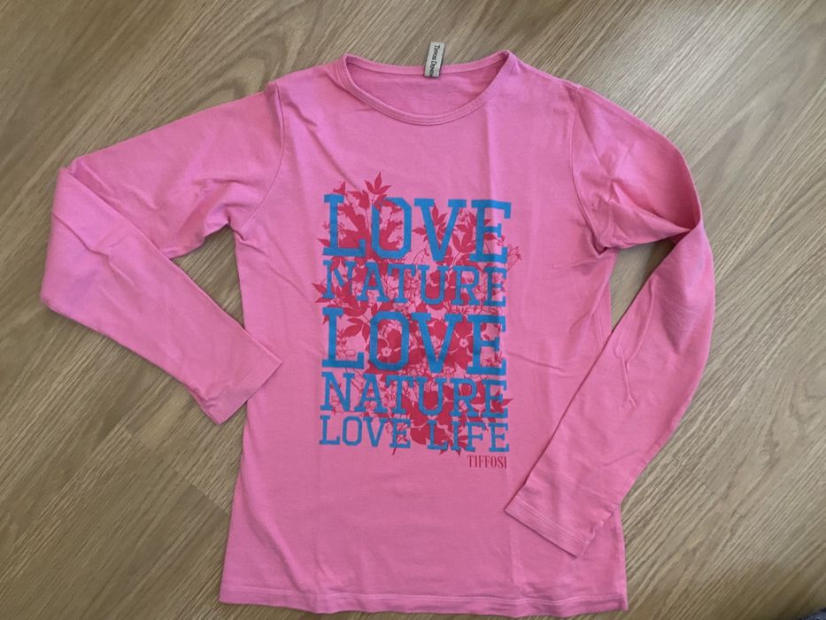T-hirt manga comprida rosa