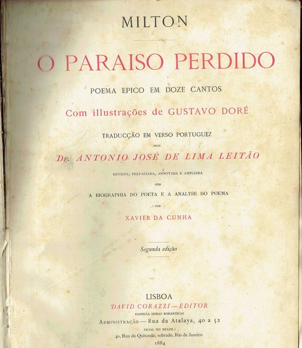 16405

O Paraíso Perdido - 1884
Milton