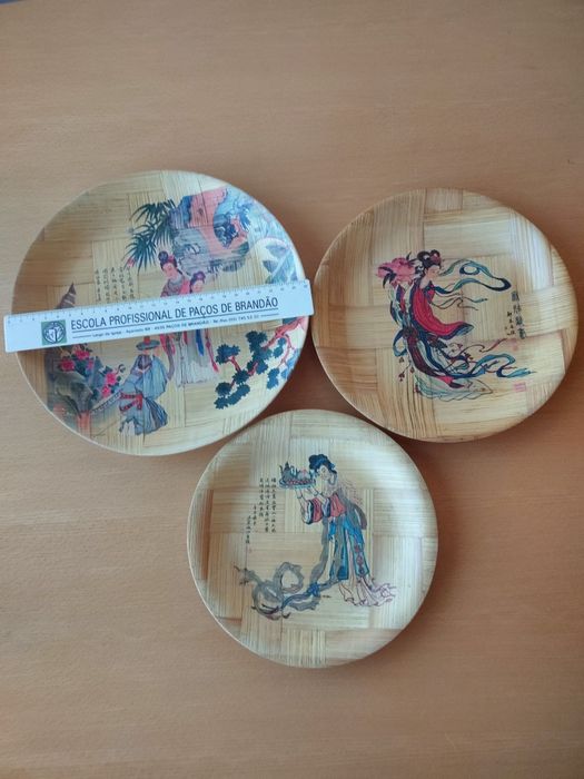Pratos em bambu de Macau.