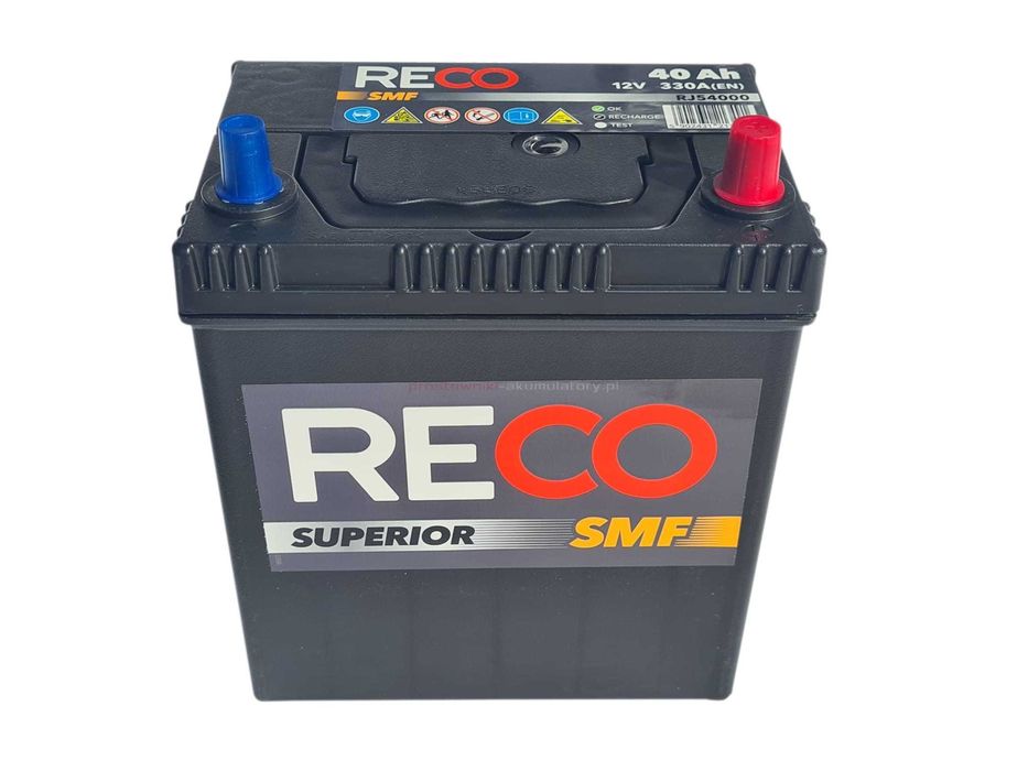 Akumulator RECO 40Ah 330A JAPAN P+/L+ Piotra Skargi 2A