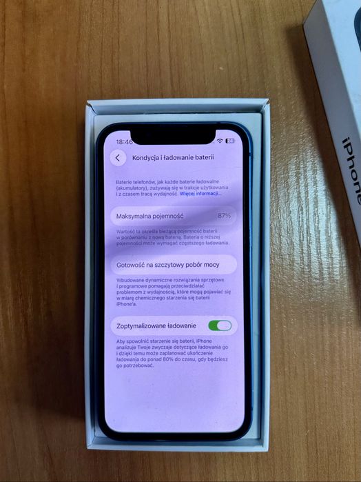 iPhone 13 Mini 128 GB Midnight bat 87% Wrocław Centrum