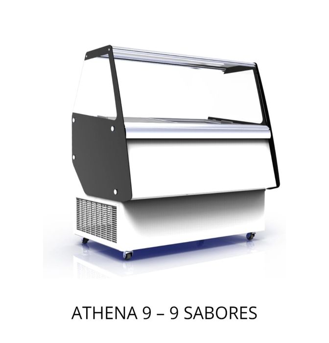 Vitrine de Gelados / Geladaria ATHENA 9 – 9 Sabores (Seminova)