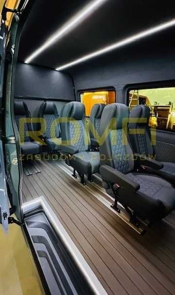 zabudowa busa montaż foteli brygadówka sprinter crafter ducato iveco