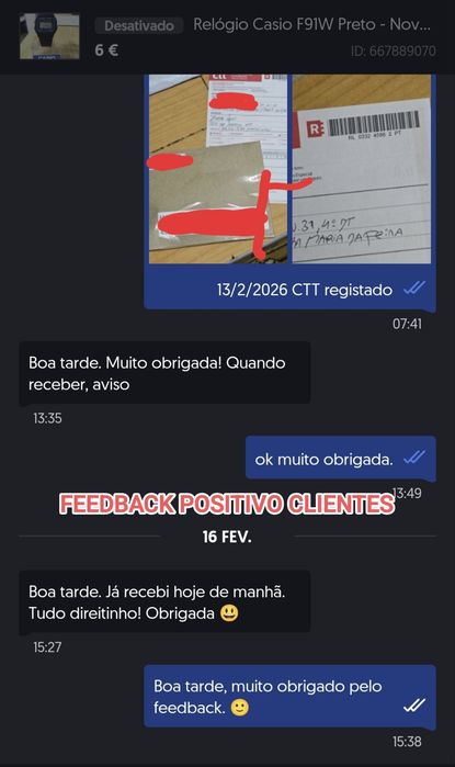 Relógio Casio F91W Preto - Novo e embalado