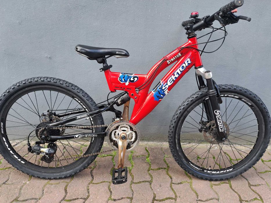 rower dziecięcy MTB STRATOX SEKTOR koła 24" rama 15" alu
