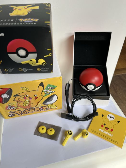 Наушники(навушники) в стилі Apple AirPods Bluetooth Pokemon Pikachu