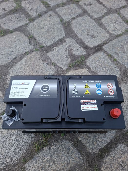 Akumulator NOWY grom premium 95 AH AGM 850A  12V