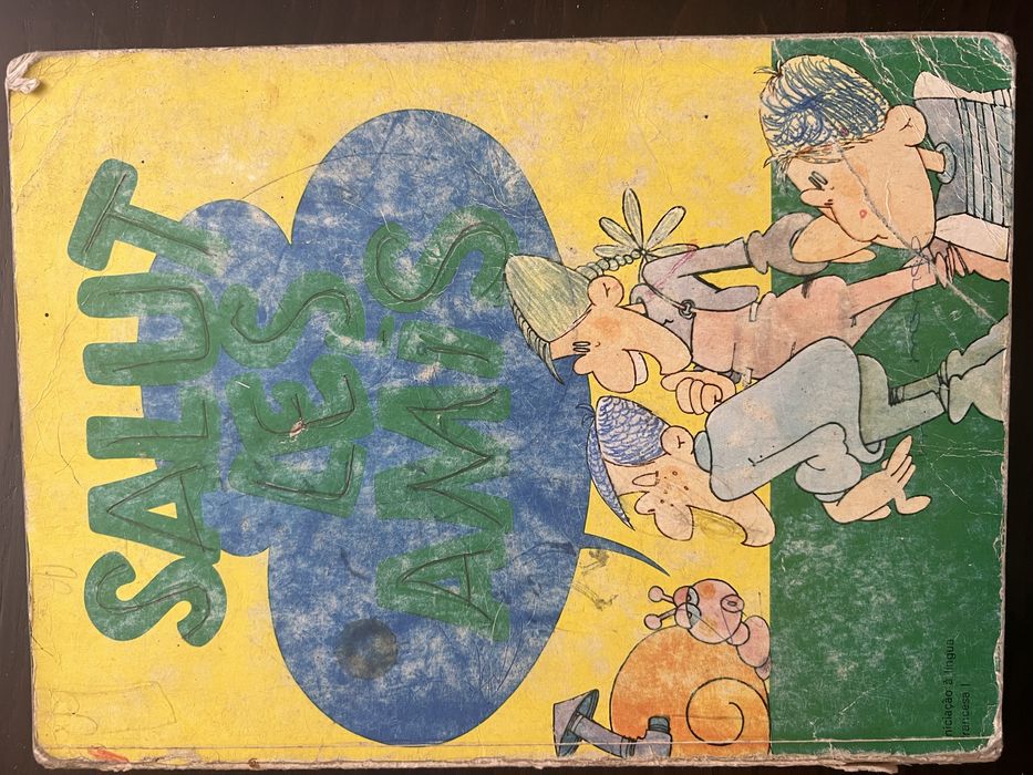 Conjunto livros escolares de francês antigos