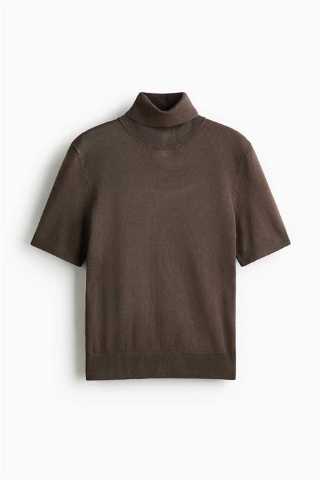 Sweter golf M nowa kolekcja brązowy wiskoza PROMOCJA