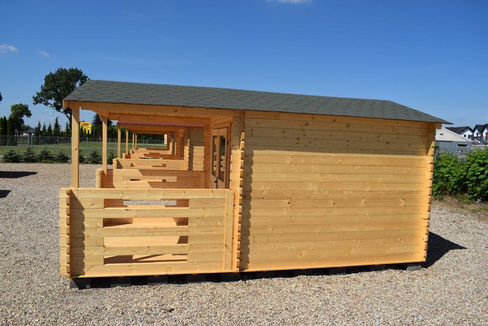 OD ręki MASYWNY domek letniskowy z tarasem*5x3*15m2*ogrodowy*domki*balik 34mm