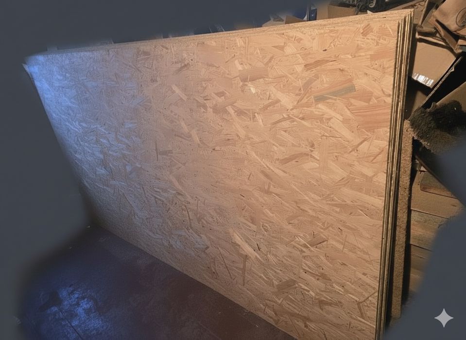 OSB плита + деревянные балки