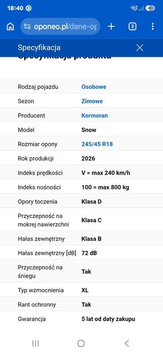 Felgi BMW F10/F11 18" 5x120 + opony zimowe 245/45/18