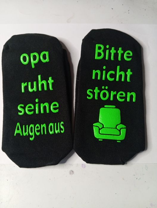 Skarpety antypoślizgowe niemiecki napis