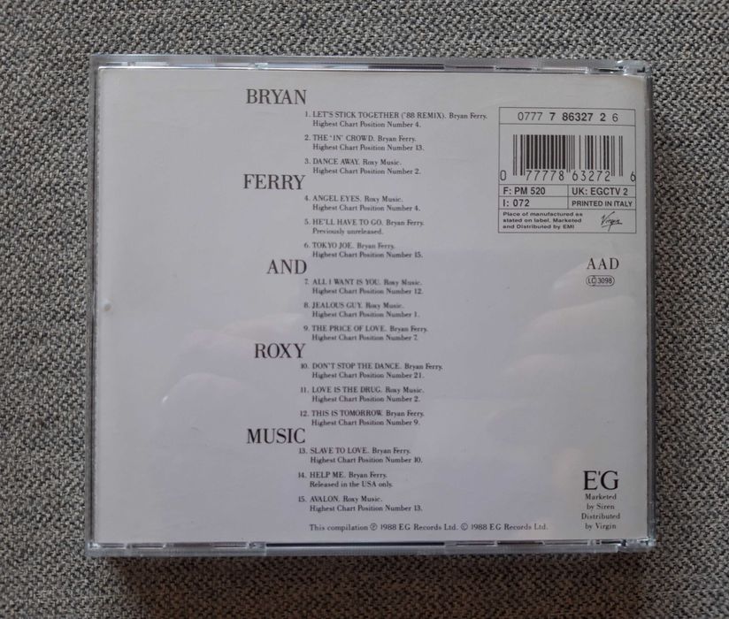 CD música Bryan Ferry "The Ultimate collection" with Roxy Music