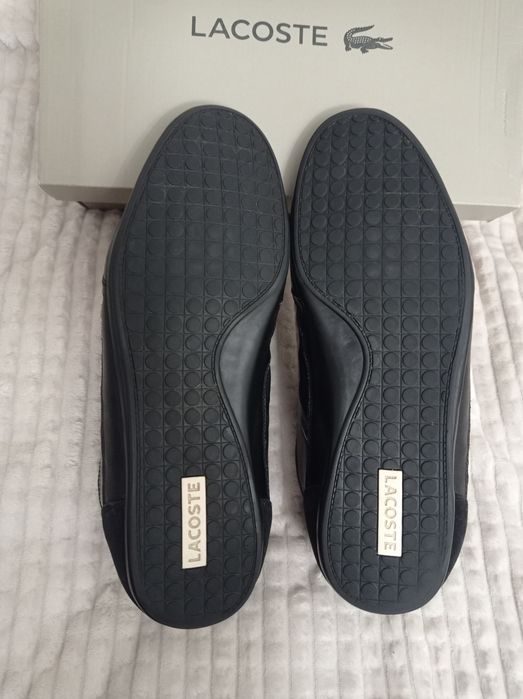 Buty Lacoste Chaymon rozmiar 44,5 czarne skóra skórzane sneakersy supe