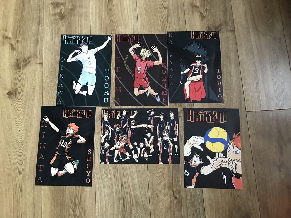 Набор плакатов А4 по аниме «волейбол»