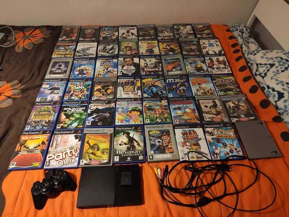 Playstation 2 + 48 Jogos + Memory Card + Comando64751298875011120