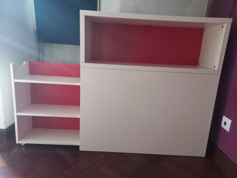 Cama ikea de solteiro com gavetões e cabeceira