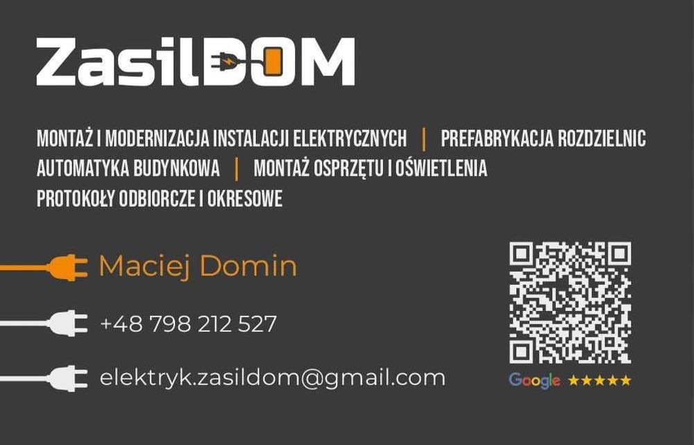 Kompleksowe usługi elektryczne, elektryk_ZasilDOM