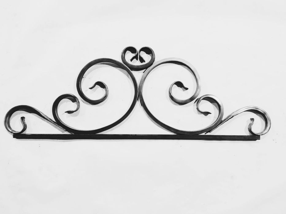 Кованая розетка 975х330 мм / кованые элементы для забора, ворот, калит