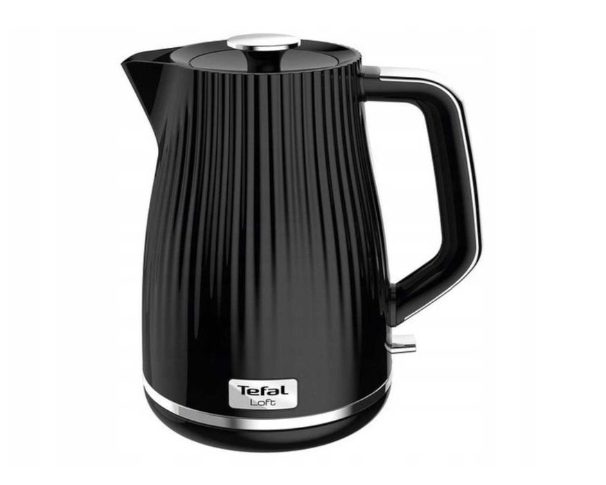 RETRO Czajnik Elektryczny Styl 1.7L 2400W Czarny Chromowany Wysyłka24H